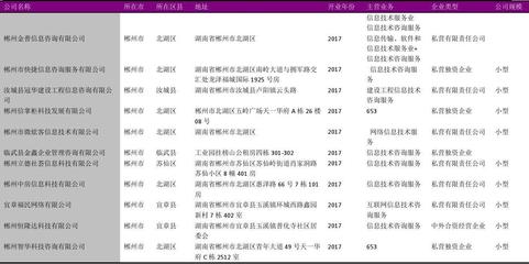 北湖区信息技术咨询服务行业企业名录（2018版）——140家企业全景扫描